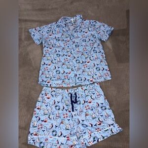 Vera Bradley Light Blue Nautical Women’s Pajama Set Size Medium